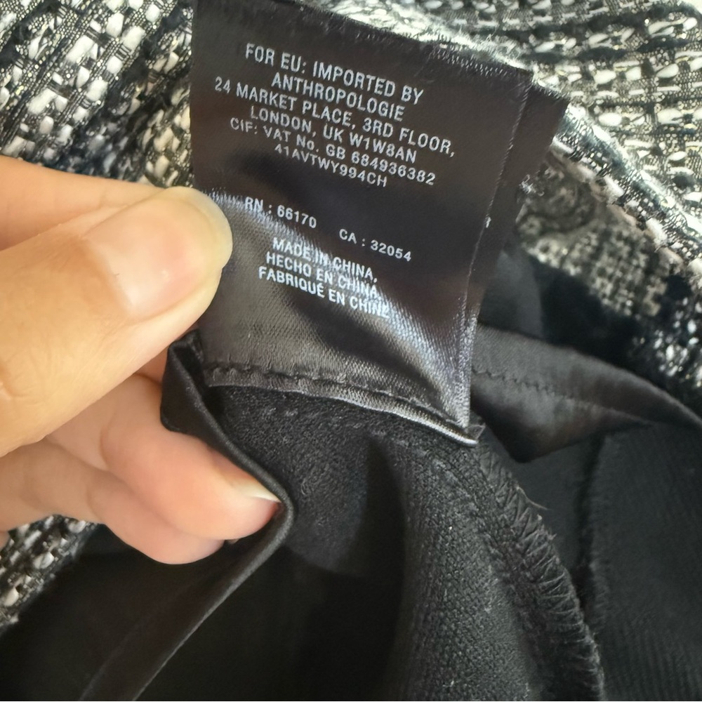 Moulinette Soeurs Anthropologie Black Gray Metallic Tweed Sheath Dress 6P Y2K - Picture 9 of 15